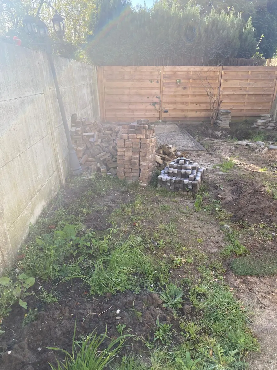 Tuin vóór het vrijmaken